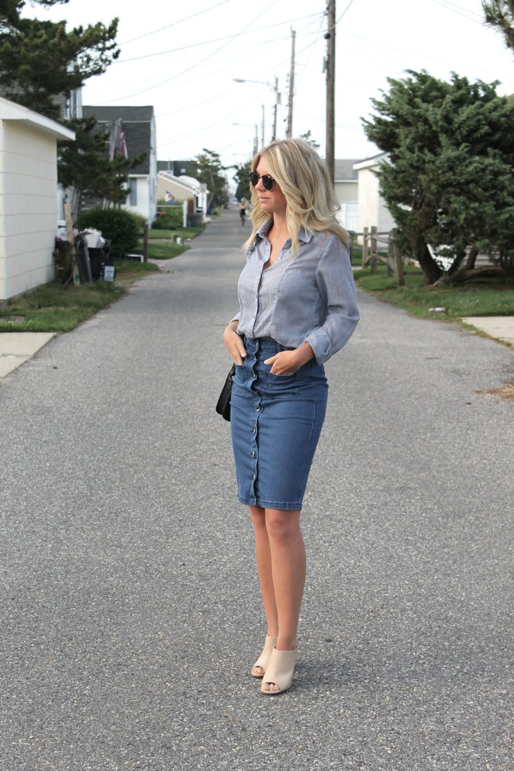 What to Wear With a Denim Skirt Not Another Blonde